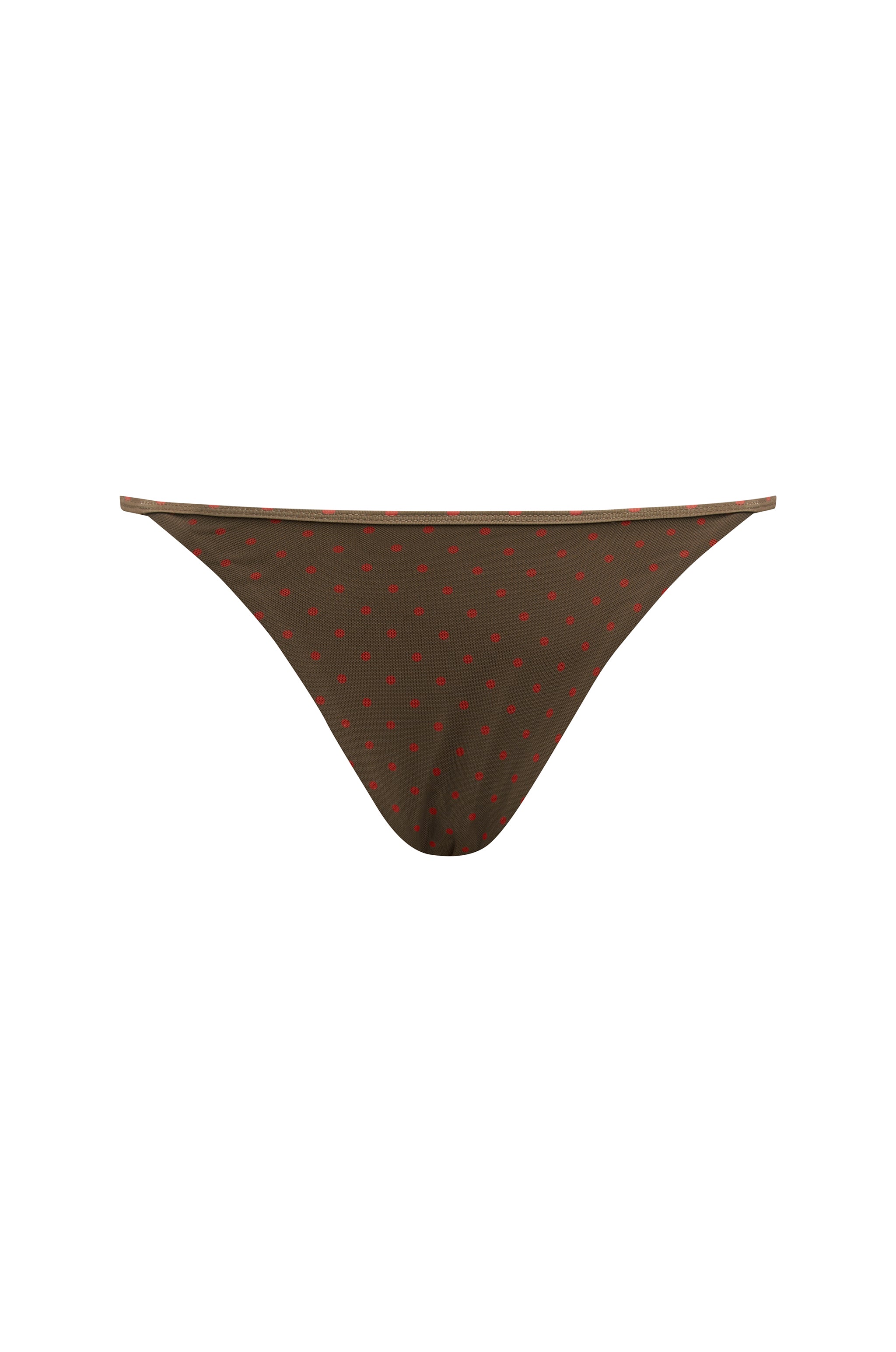 Lola Bikini Bottom | Brown / Red Polka Dot - Image 6